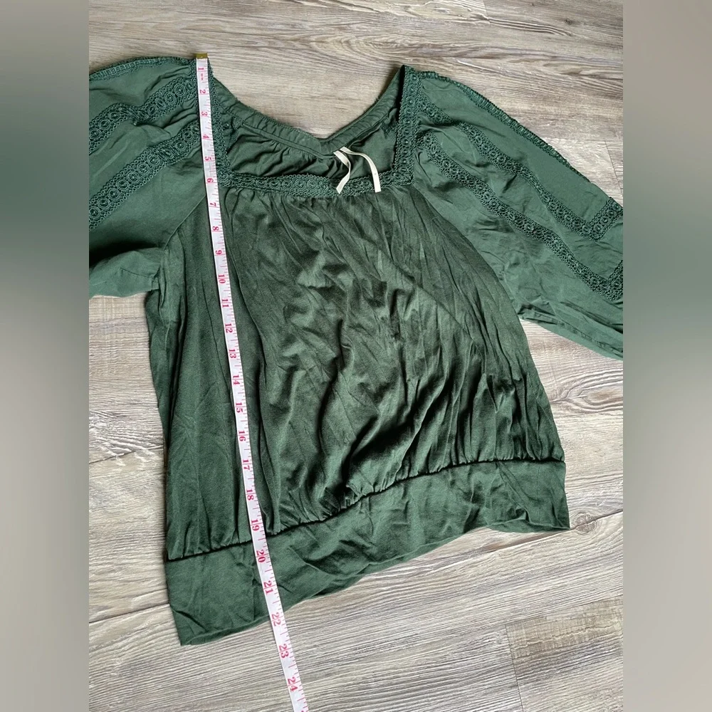 Anthropologie Forest Green Blouse